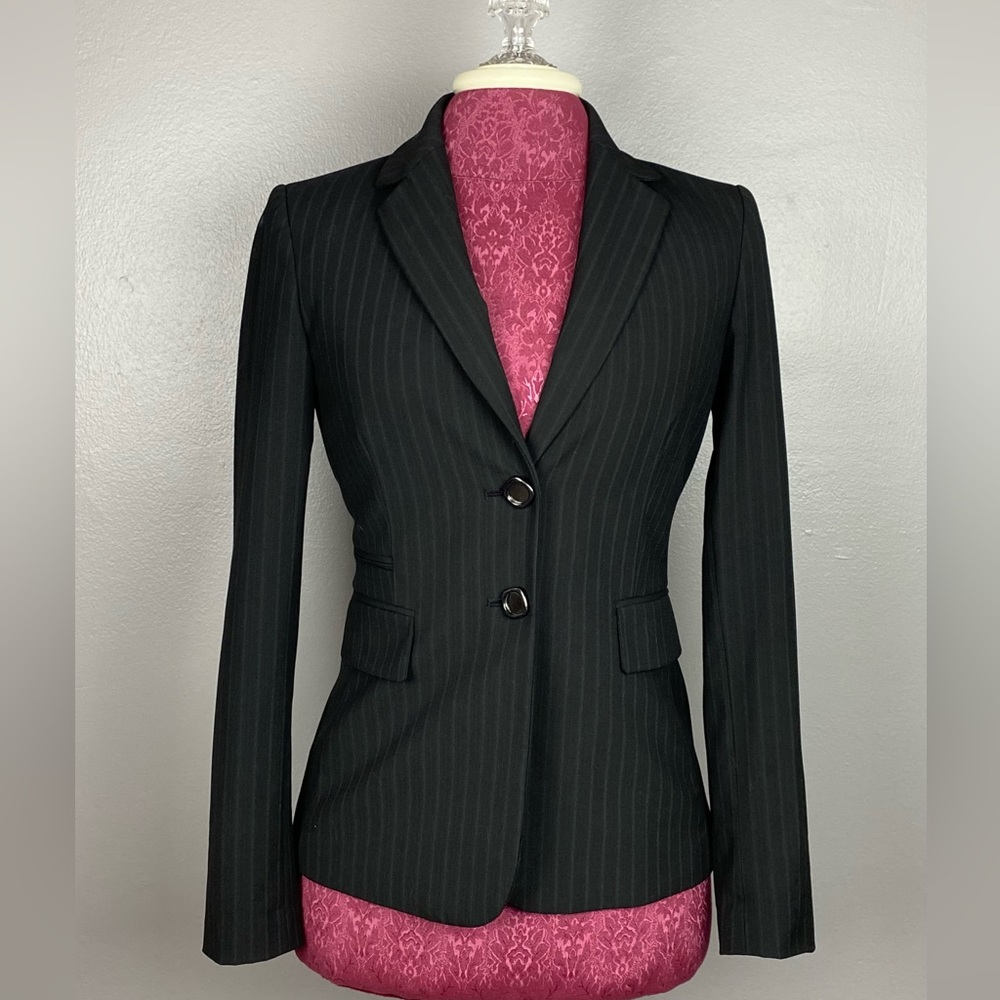 Antonio Melani Black Pin Striped Women’s Suit Jacket